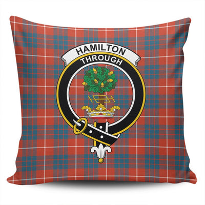 Clan Hamilton Ancient Tartan Crest Pillow Cover AB47