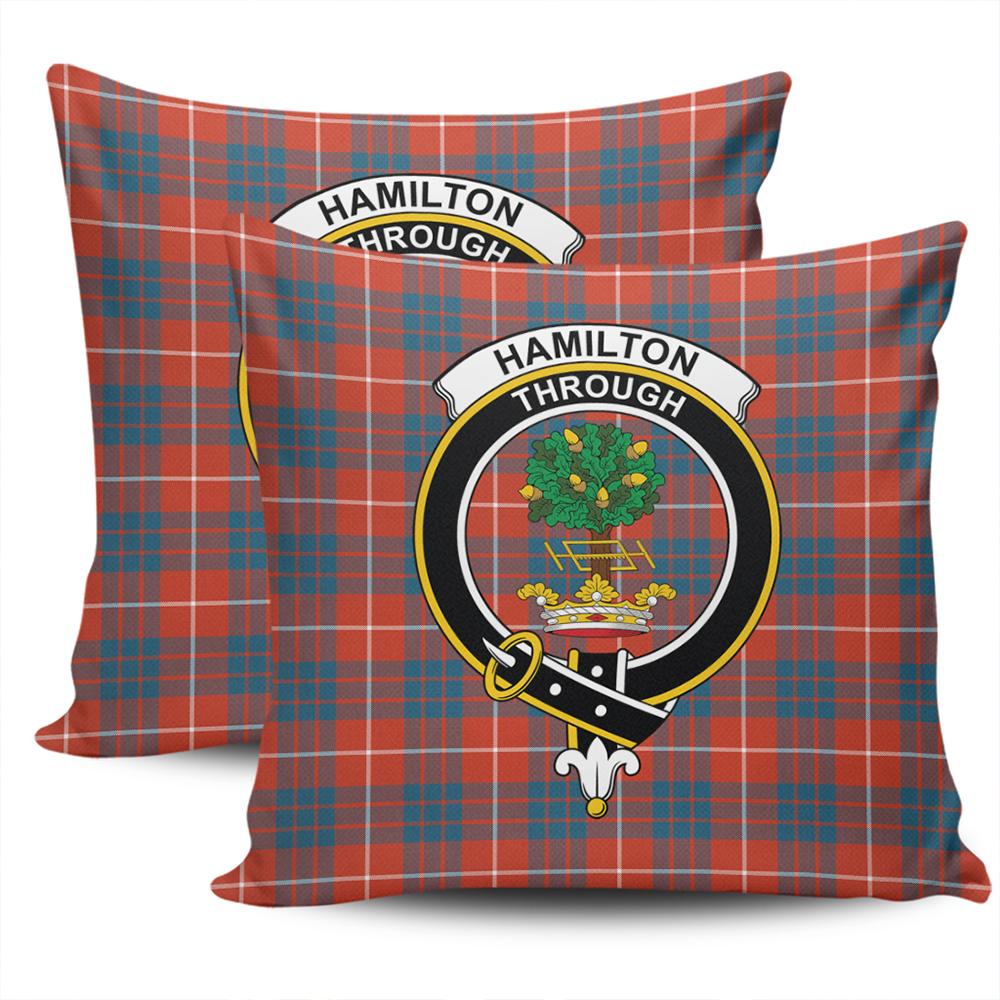 Clan Hamilton Ancient Tartan Crest Pillow Cover AB47 Clan Hamilton Tartan Today