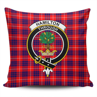 Clan Hamilton Modern Tartan Crest Pillow Cover LB26
