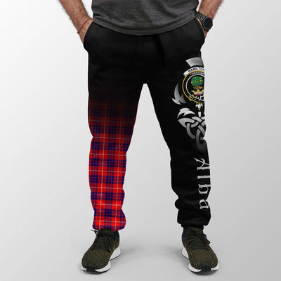 Clan Hamilton Modern Tartan Crest Jogger Sweatpants Alba Celtic Style BU11