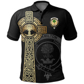 Clan Hamilton Clan Unisex Polo Shirt - Celtic Tree Of Life TJ64 Hamilton Tartan Tartan Polo