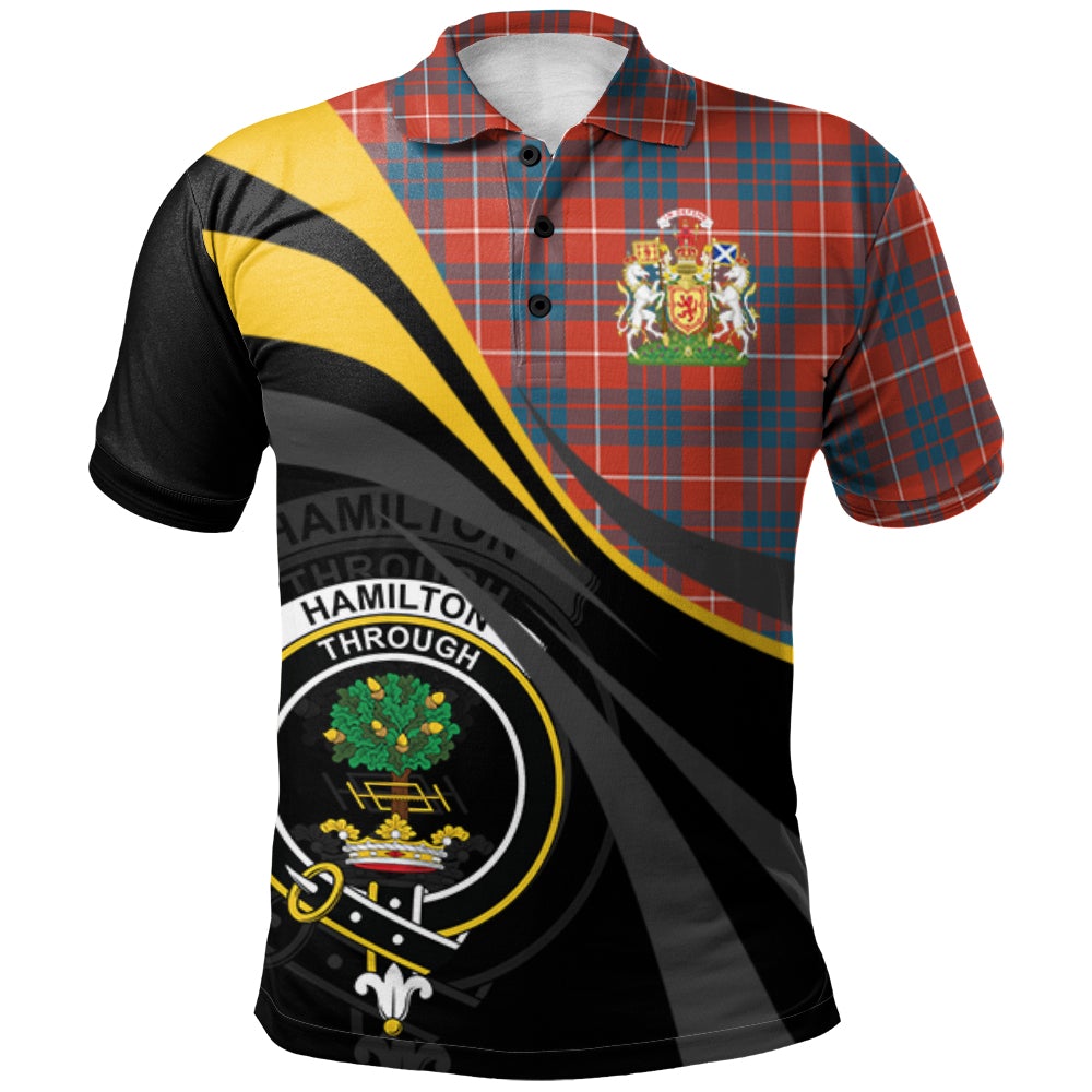 Clan Hamilton Ancient Tartan Polo Shirt - Royal Coat Of Arms Style AF11 Hamilton Ancient Tartan Tartan Polo