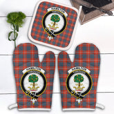 Clan Hamilton Ancient Tartan Crest Oven Mitt And Pot Holder (2 Oven Mitts + 1 Pot Holder) TC91 Clan Hamilton Tartan Today