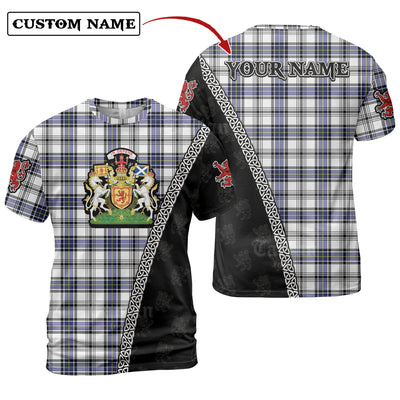 Personalized Clan Hannay Tartan Shirt with Scotland Coat of Arms & Custom Name HS17