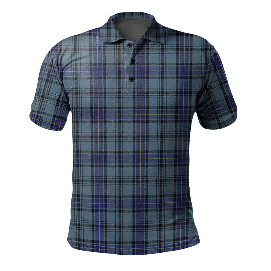 Clan Hannay Blue Tartan Polo Shirt LE22 Hannay Blue Tartan Tartan Polo