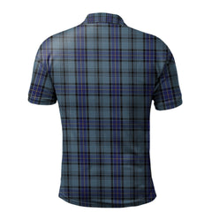 Clan Hannay Blue Tartan Polo Shirt LE22 Hannay Blue Tartan Tartan Polo