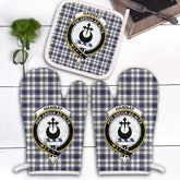 Clan Hannay Modern Tartan Crest Oven Mitt And Pot Holder (2 Oven Mitts + 1 Pot Holder) SJ94 Clan Hannay Tartan Today