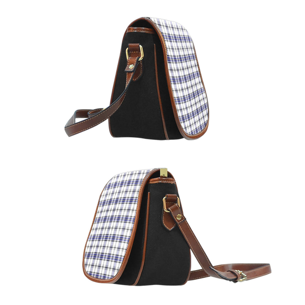 Clan Hannay Modern Tartan Saddle Handbags HT69 Clan Hannay Tartan Today