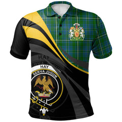 Clan Hay Hunting Tartan Polo Shirt - Royal Coat Of Arms Style DJ35 Hay Hunting Tartan Tartan Polo
