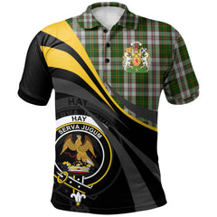 Clan Hay White Dress Tartan Polo Shirt - Royal Coat Of Arms Style VR90 Hay White Dress Tartan Tartan Polo