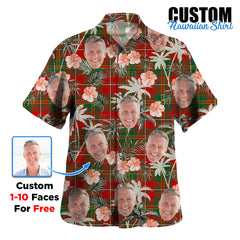 Clan Hay Ancient Tartan Custom Face Hawaiian Shirt – Unisex Gift for Family Members, Summer Party FA69 Hay Ancient Tartan Tartan Hawaii Shirt