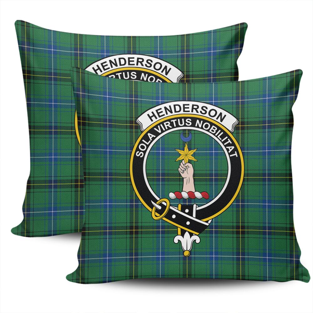 Clan Henderson Ancient Tartan Crest Pillow Cover ZK39 Clan Henderson Tartan Today
