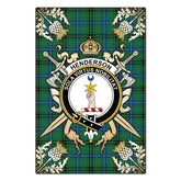 Clan Henderson Ancient Tartan Crest Black Garden Flag - Gold Thistle JB79 Clan Henderson Tartan Today