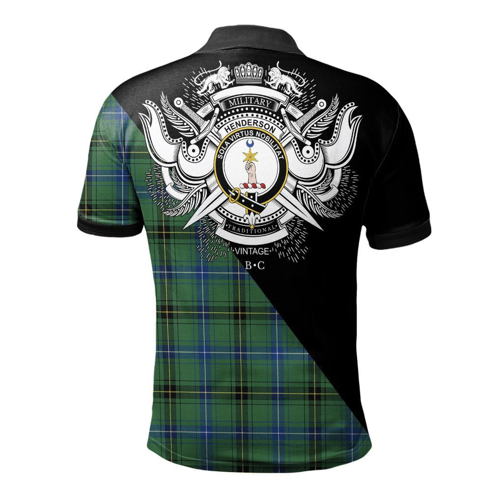 Clan Henderson Ancient Clan - Military Polo Shirt ZD38 Henderson Ancient Tartan Tartan Polo