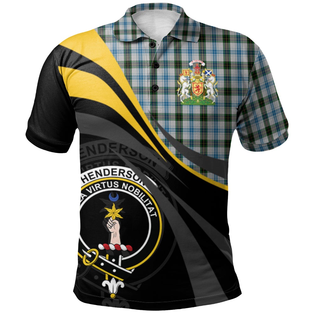 Clan Henderson Dress Tartan Polo Shirt - Royal Coat Of Arms Style CL12 Henderson Dress Tartan Tartan Polo
