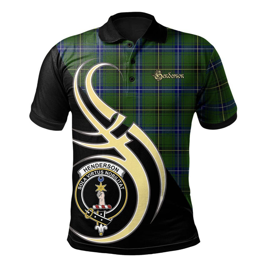 Clan Henderson Modern Tartan Polo Shirt - Believe In Me Style QC20 Henderson Modern Tartan Tartan Polo