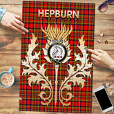 Clan Hepburn Tartan Crest Thistle Jigsaw Puzzles Gift For Family ON18 Clan Hepburn Tartan Today