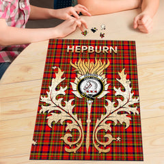 Clan Hepburn Tartan Crest Thistle Jigsaw Puzzles Gift For Family ON18 Clan Hepburn Tartan Today