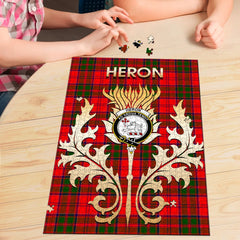 Clan Heron Tartan Crest Thistle Jigsaw Puzzles Gift For Family TT62 Clan Heron Tartan Today