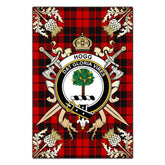 Clan Hogg Tartan Crest Black Garden Flag - Gold Thistle IS54 Clan Hogg Tartan Today