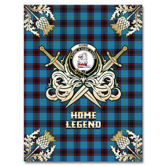 Clan Home Ancient Tartan Gold Courage Symbol Blanket QN73 Clan Home/Hume Tartan Today
