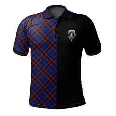 Clan Home Modern Tartan Polo Shirt Half of Me - Cross Style OK39 Home Modern Tartan Tartan Polo