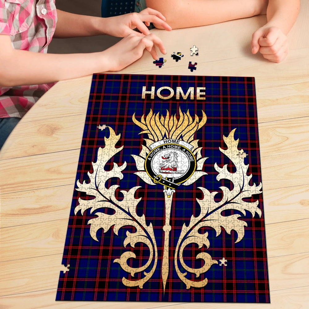 Clan Home Modern Tartan Crest Thistle Jigsaw Puzzles Gift For Family FZ89 Clan Home/Hume Tartan Today