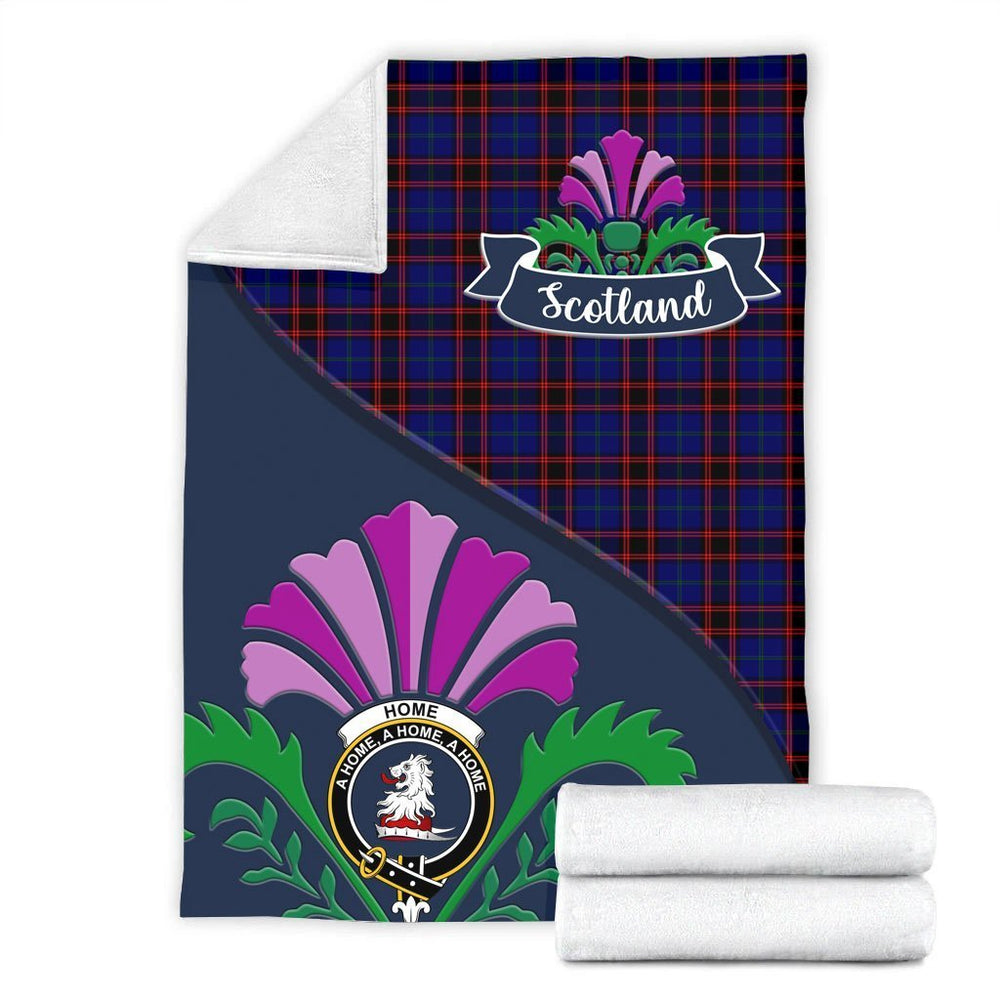 Clan Home (or Hume) Tartan Crest Premium Blanket Thistle Style WM44 Clan Home/Hume Tartan Today
