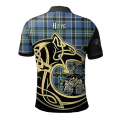 Clan Hope Tartan Polo Shirt Viking Wolf ID98 Hope Tartan Tartan Polo