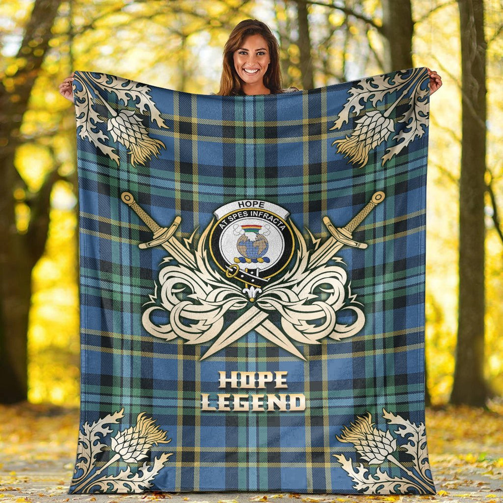 Clan Clan Hope Tartan Gold Courage Symbol Blanket PJ83 Clan Hope Tartan Today