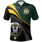 Clan Hope (Vere) Lochcarron Tartan Polo Shirt - Royal Coat Of Arms Style DQ11 Hope (Vere) Lochcarron Tartan Tartan Polo