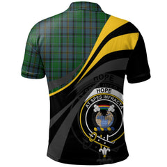 Clan Hope (Vere) Lochcarron Tartan Polo Shirt - Royal Coat Of Arms Style DQ11 Hope (Vere) Lochcarron Tartan Tartan Polo