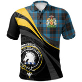 Clan Horsburgh Tartan Polo Shirt - Royal Coat Of Arms Style MO32 Horsburgh Tartan Tartan Polo