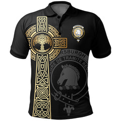 Clan Horsburgh Clan Unisex Polo Shirt - Celtic Tree Of Life PI52 Horsburgh Tartan Tartan Polo