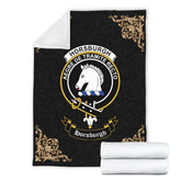 Clan Horsburgh Crest Tartan Premium Blanket Black OQ54 Clan Horsburgh Tartan Today