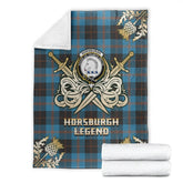 Clan Horsburgh Tartan Gold Courage Symbol Blanket LU81 Clan Horsburgh Tartan Today