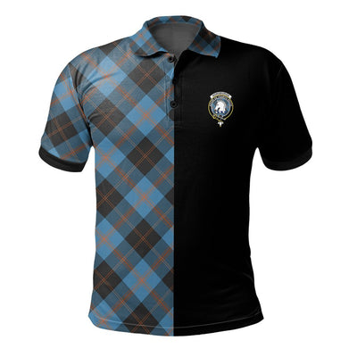 Clan Horsburgh Tartan Polo Shirt Half of Me - Cross Style