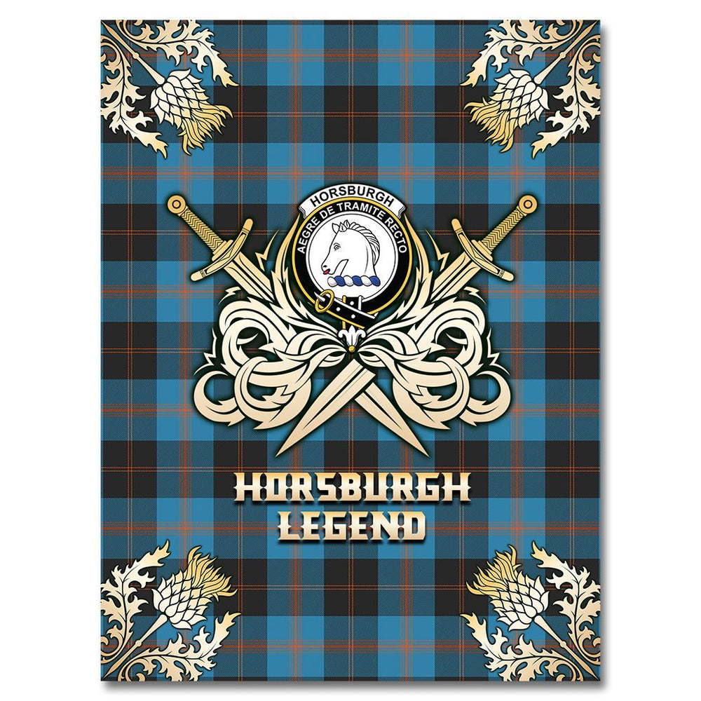 Clan Horsburgh Tartan Gold Courage Symbol Blanket LU81 Clan Horsburgh Tartan Today