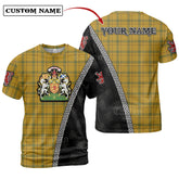 Houston Tartan Shirt with Scotland Coat of Arms & Custom Name OH11