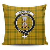 Clan Houston Tartan Crest Pillow Cover RD15 Clan Houston Tartan Today