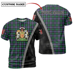 Hunter Tartan Shirt with Scotland Coat of Arms & Custom Name PY81