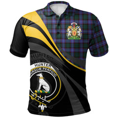 Clan Hunter Modern Tartan Polo Shirt - Royal Coat Of Arms Style JW60 Hunter Modern Tartan Tartan Polo