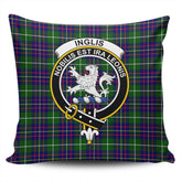 Clan Inglis Modern Tartan Crest Pillow Cover XV46 Clan Inglis Tartan Today