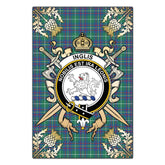 Clan Inglis Ancient Tartan Crest Black Garden Flag - Gold Thistle IL67 Clan Inglis Tartan Today