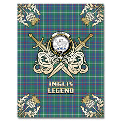 Clan Inglis Ancient Tartan Gold Courage Symbol Blanket QL76 Clan Inglis Tartan Today
