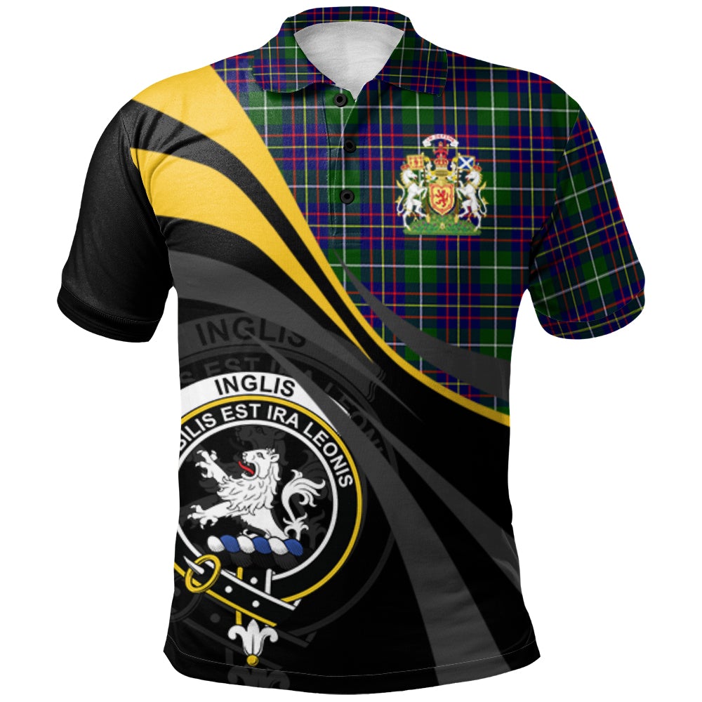 Clan Inglis Modern Tartan Polo Shirt - Royal Coat Of Arms Style AI35 Inglis Modern Tartan Tartan Polo