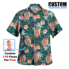 Clan Inglis Ancient Tartan Custom Face Hawaiian Shirt – Unisex Gift for Family Members, Summer Party CO42 Inglis Ancient Tartan Tartan Hawaii Shirt