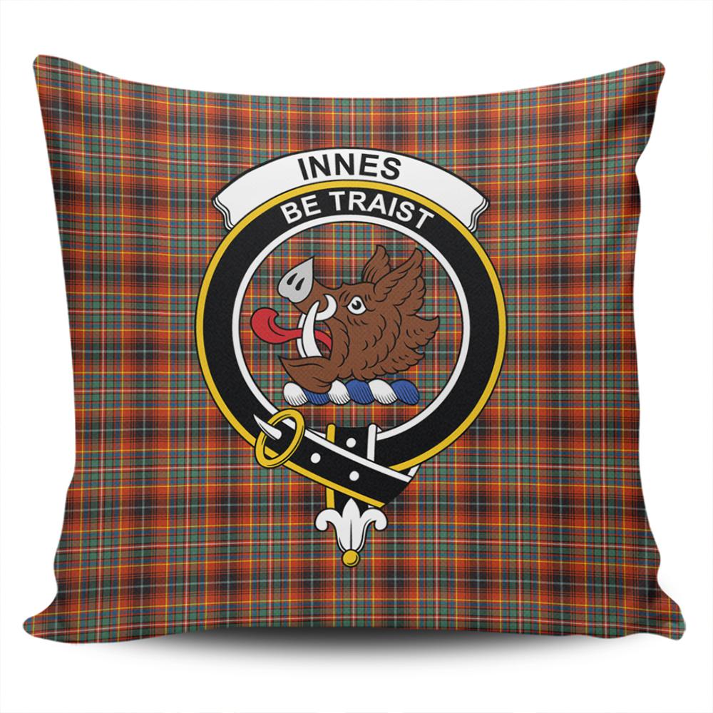 Clan Innes Ancient Tartan Crest Pillow Cover OV14 Clan Innes Tartan Today