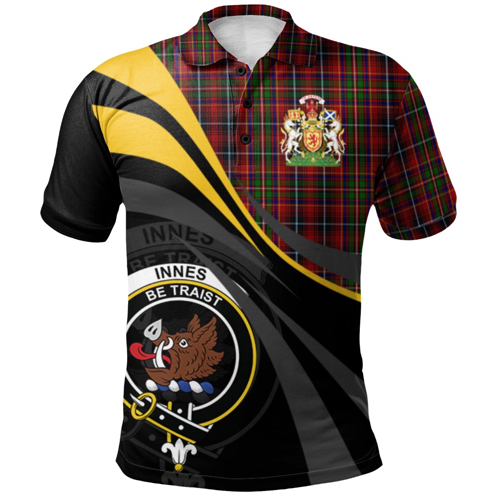 Clan Innes 2 Tartan Polo Shirt - Royal Coat Of Arms Style NB26 Innes 2 Tartan Tartan Polo