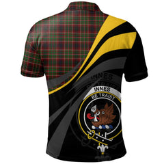 Clan Innes of Cowie Tartan Polo Shirt - Royal Coat Of Arms Style RO40 Innes of Cowie Tartan Tartan Polo